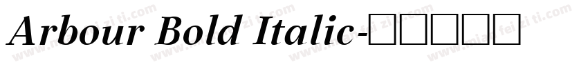 Arbour Bold Italic字体转换